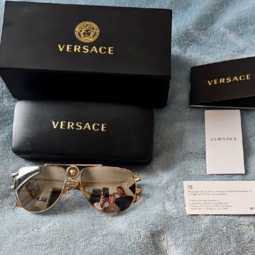 Versace Gold Sunglasses